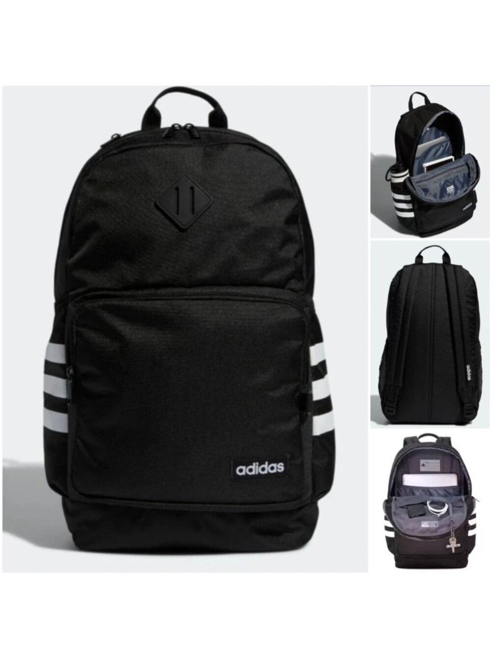 Adidas Classic 3S 4 Backpack Black/White BRAND NEW with Tags